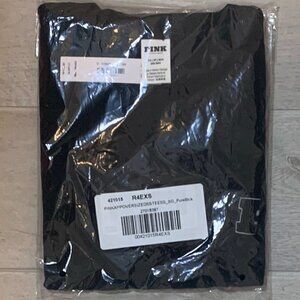 Victoria's Secret PINK Campus Cotton Tee Oversized Short-Sleeve T-Shirt XS Black